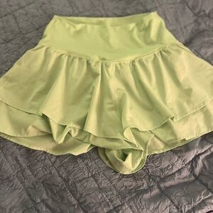 Aerie Lime Green Ruffled Skort size medium